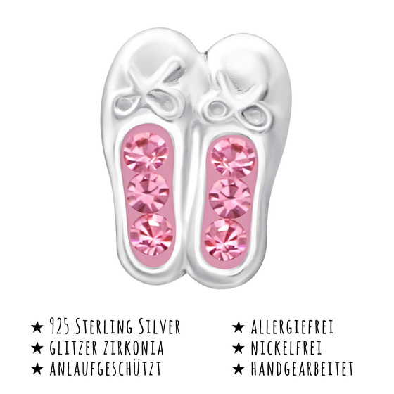 Ballerina Schuhe Ohrringe aus 925 Silber