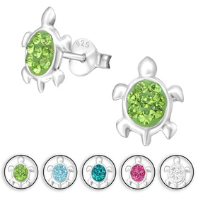 Auf dem Bild zu sehen ist ein Kinder Ohrringe Schildkrte...