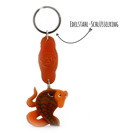 Schlangen Schlsselanhnger aus Leder