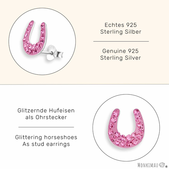 Hufeisen Gl�cksbringer Ohrringe aus 925 Silber
