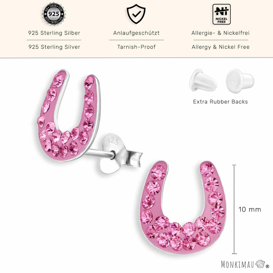 Hufeisen Gl�cksbringer Ohrringe aus 925 Silber