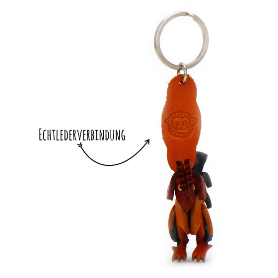 Hahn Schlsselanhnger aus Leder