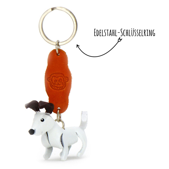 Jack Russell Terrier Schlsselanhnger aus Leder