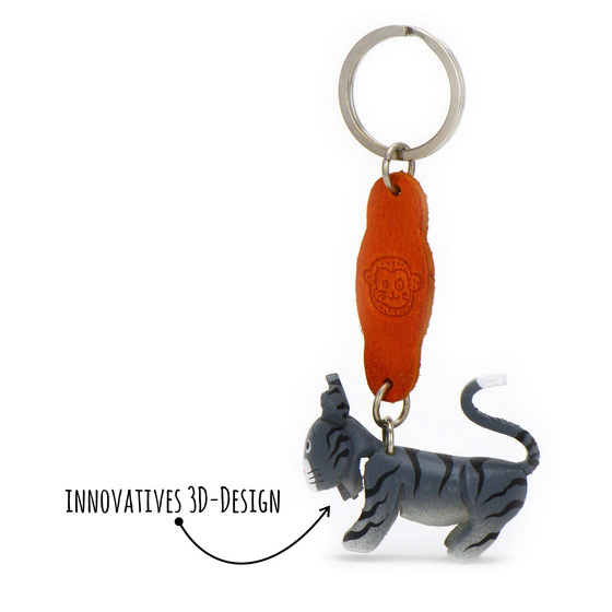 Katzen Schlsselanhnger aus Leder