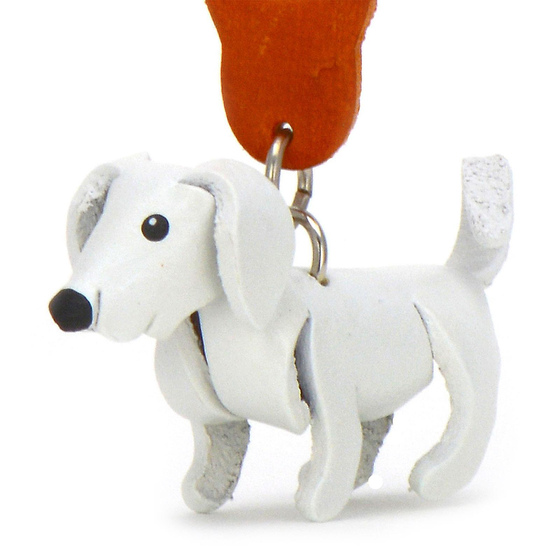 Auf dem Bild zu sehen ist ein Labrador Retriever Hund aus Leder als Schl�sselanh�nger Figur