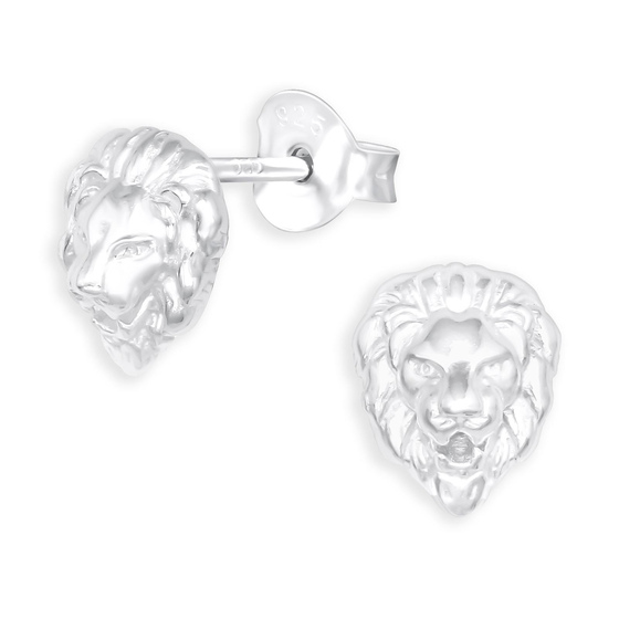 Auf dem Bild zu sehen sind L�wen Kopf Ohrstecker aus 925 Sterling Silber