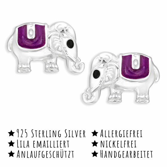 Elefanten Kinder Ohrringe aus 925 Silber