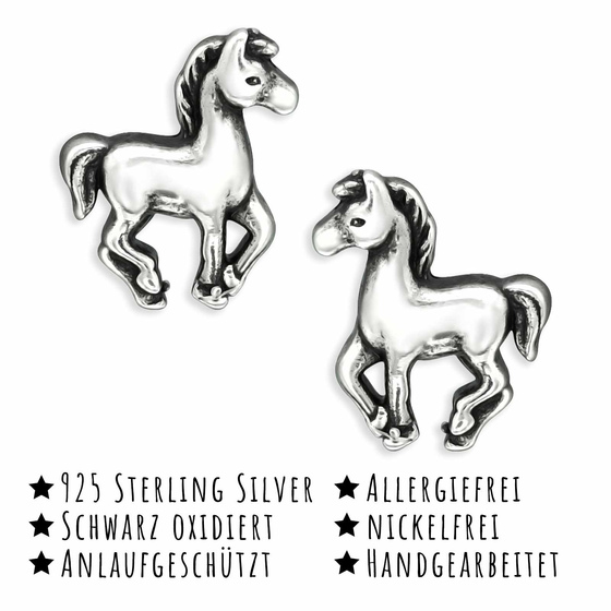 Pferde Kinder Ohrringe aus 925 Silber