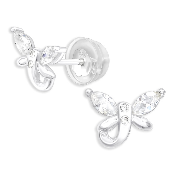Schmetterling Kinder Ohrringe aus 925 Silber
