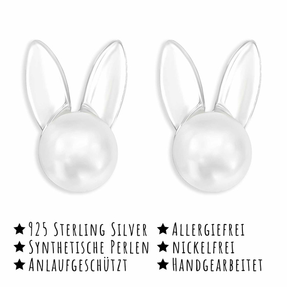 Kaninchen Ohrringe aus 925 Silber