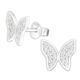Schmetterling Ohrringe aus 925 Silber