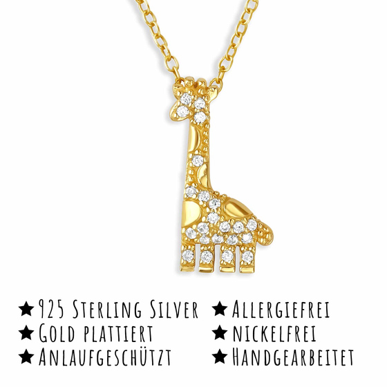 Giraffen Halskette aus 925 Silber