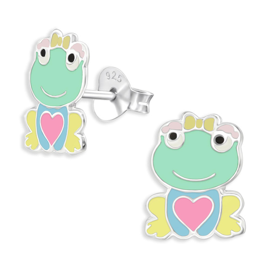 Frosch Kinder Ohrringe aus 925 Silber