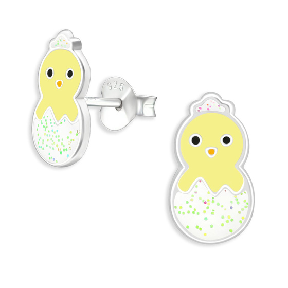 Kcken im Ei Kinder Ohrringe aus 925 Silber