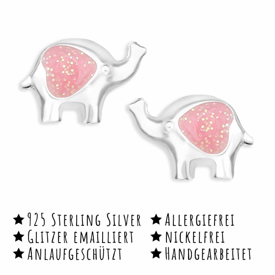 Elefanten Kinder Ohrringe aus 925 Silber