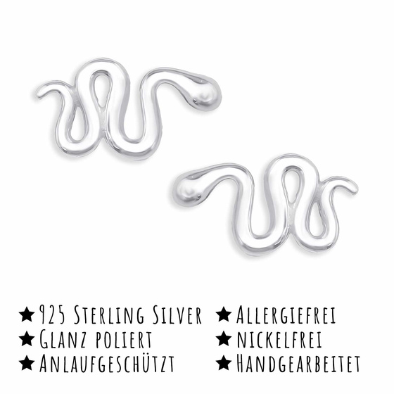 Schlangen Ohrringe aus 925 Silber