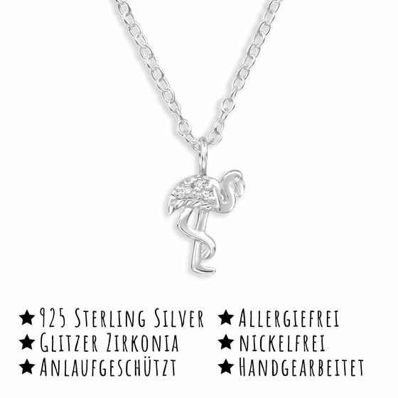 Flamingo Halskette aus 925 Silber