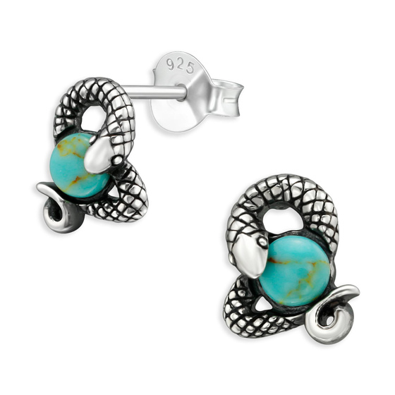 Schlangen Ohrringe aus 925 Silber
