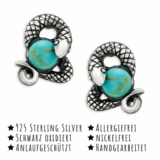 Schlangen Ohrringe aus 925 Silber