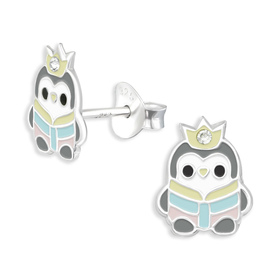 Pinguin Kinder Ohrringe aus 925 Silber
