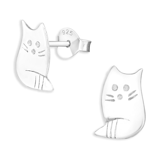 Waschbr Ohrringe aus 925 Silber