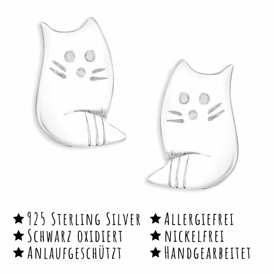 Waschbr Ohrringe aus 925 Silber