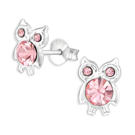 Eulen Kinder Ohrringe aus 925 Silber
