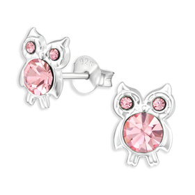 Eulen Kinder Ohrringe aus 925 Silber