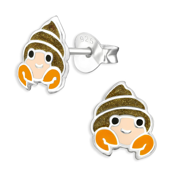 Krebs Kinder Ohrringe aus 925 Silber