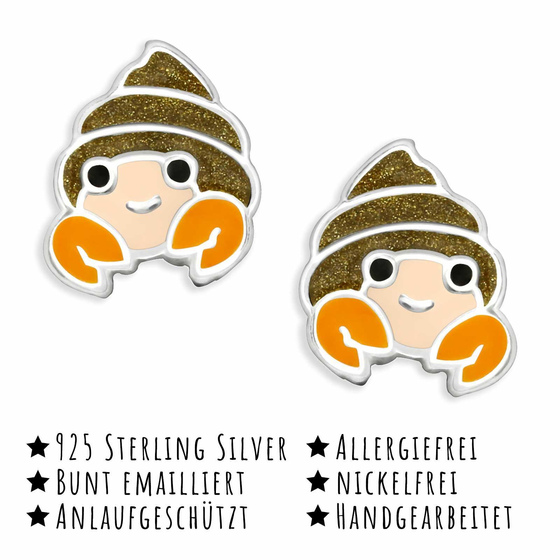 Krebs Kinder Ohrringe aus 925 Silber