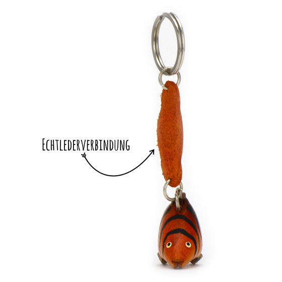 Barsch Schlsselanhnger aus Leder