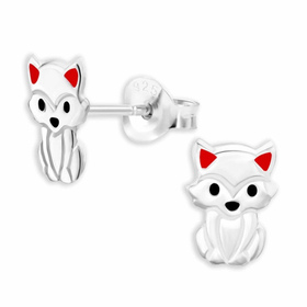 Verspielte Katzen Ohrstecker für Kinder in 925 Sterling...