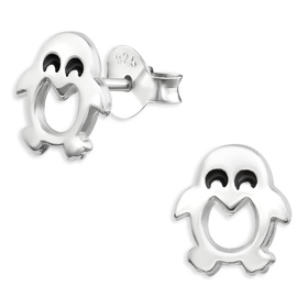 Pinguin Kinder Ohrringe aus 925 Silber