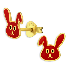 Hasen Kinder Ohrringe aus 925 Silber
