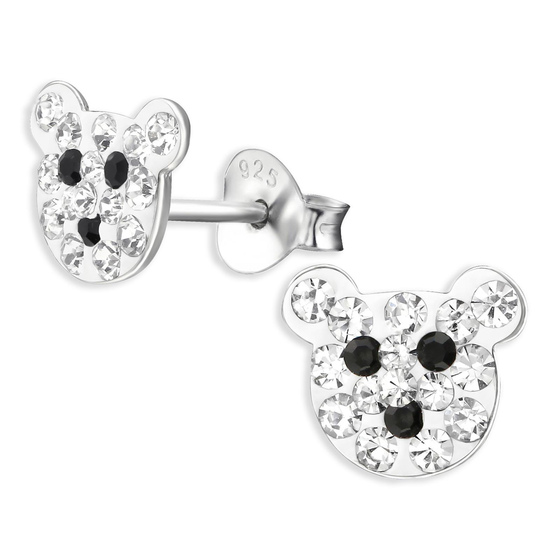 B�ren Kinder Ohrringe aus 925 Silber