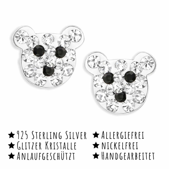 B�ren Kinder Ohrringe aus 925 Silber