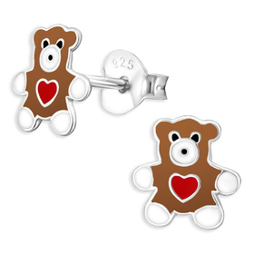 Teddy Bär Kinder Ohrringe aus 925 Silber
