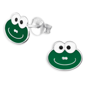 Frosch Kinder Ohrringe aus 925 Silber