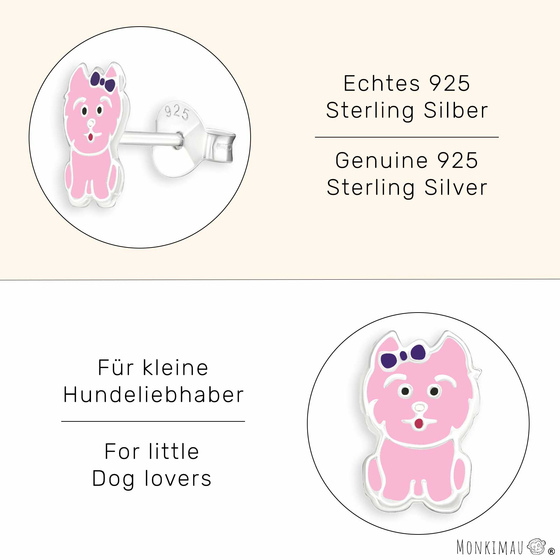 Hunde Kinder Ohrringe aus 925 Silber