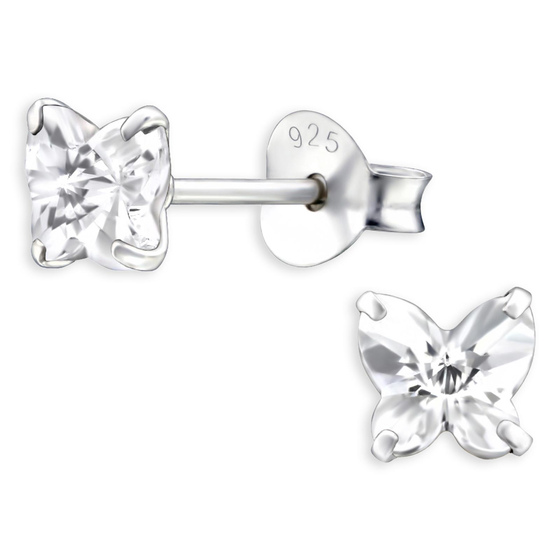Schmetterling Kinder Ohrringe aus 925 Silber