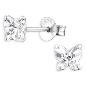 Schmetterling Kinder Ohrringe aus 925 Silber