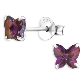 Schmetterling Kinder Ohrringe aus 925 Silber