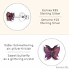 Schmetterling Kinder Ohrringe aus 925 Silber