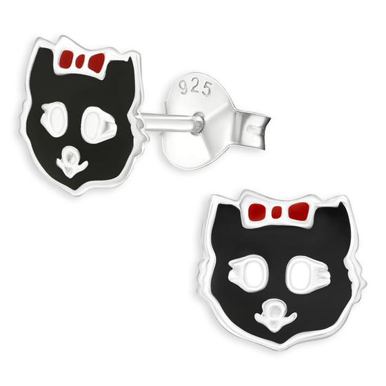 Katzen Kinder Ohrringe aus 925 Silber