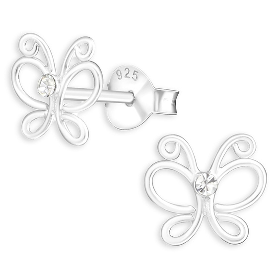 Schmetterling Kinder Ohrringe aus 925 Silber