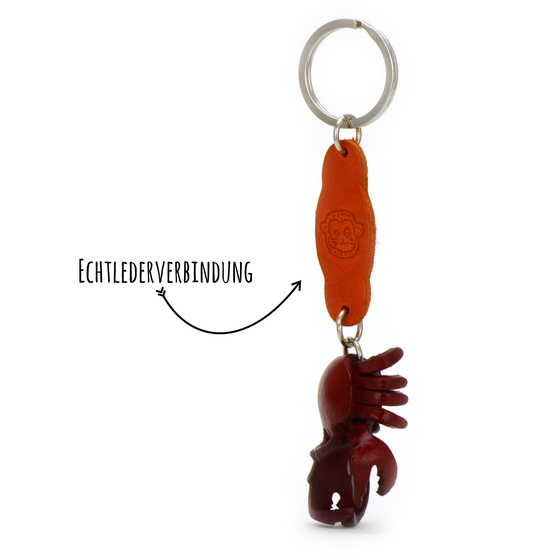 Krebs Schlsselanhnger aus Leder