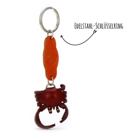 Krebs Schlsselanhnger aus Leder