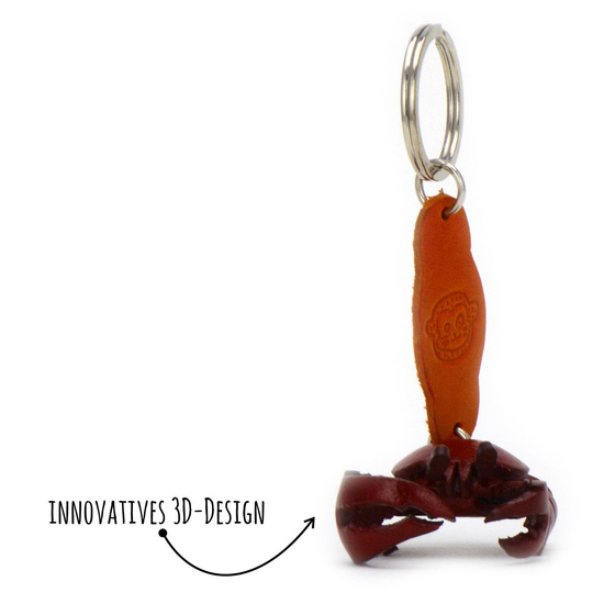 Krebs Schlsselanhnger aus Leder
