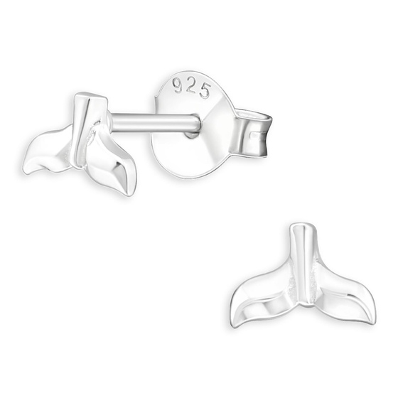 Walflossen Kinder Ohrringe aus 925 Silber