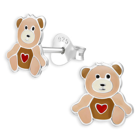 Teddy B�r Kinder Ohrringe aus 925 Silber